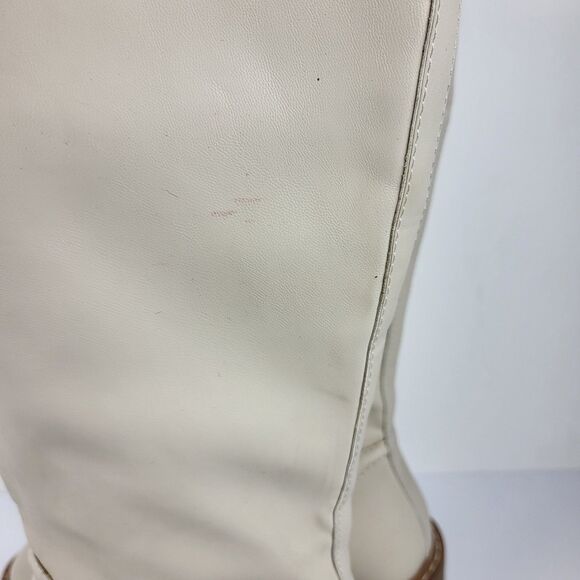 Steven by Steve Madden Calda Boots Faux Leather Off White Size 9M - Picture 6 of 16